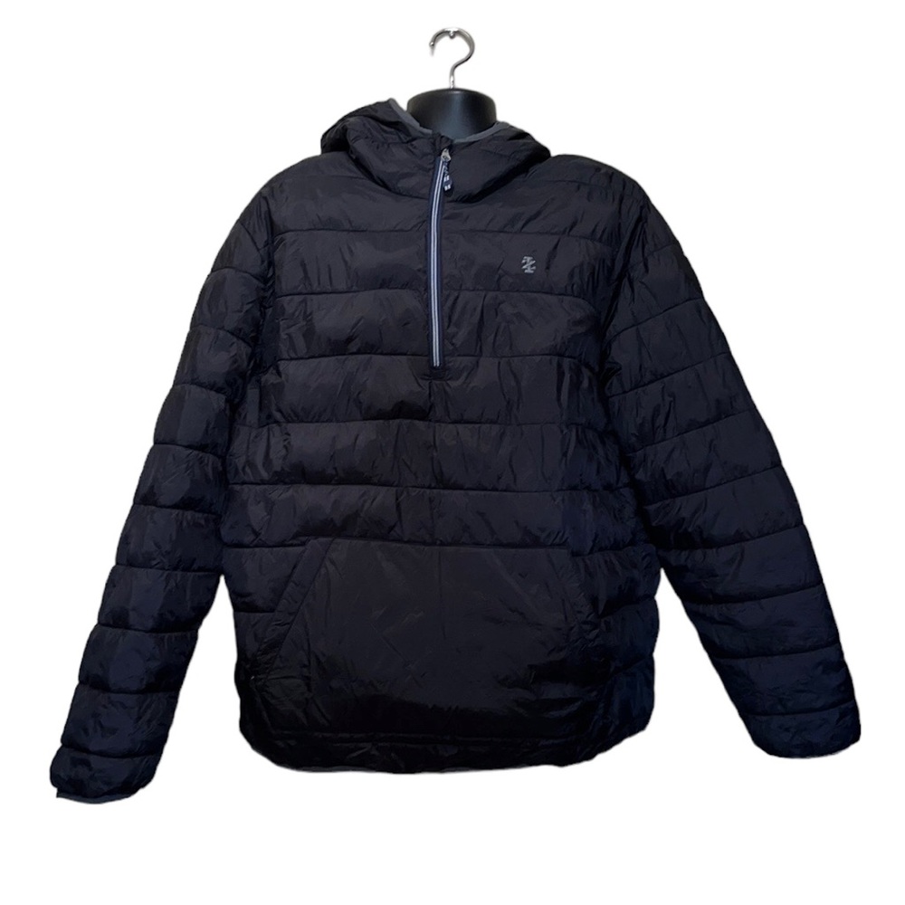 IZOD Men’s Quilted 1/4 Zip Pullover Puffer Jacket~XXL Black